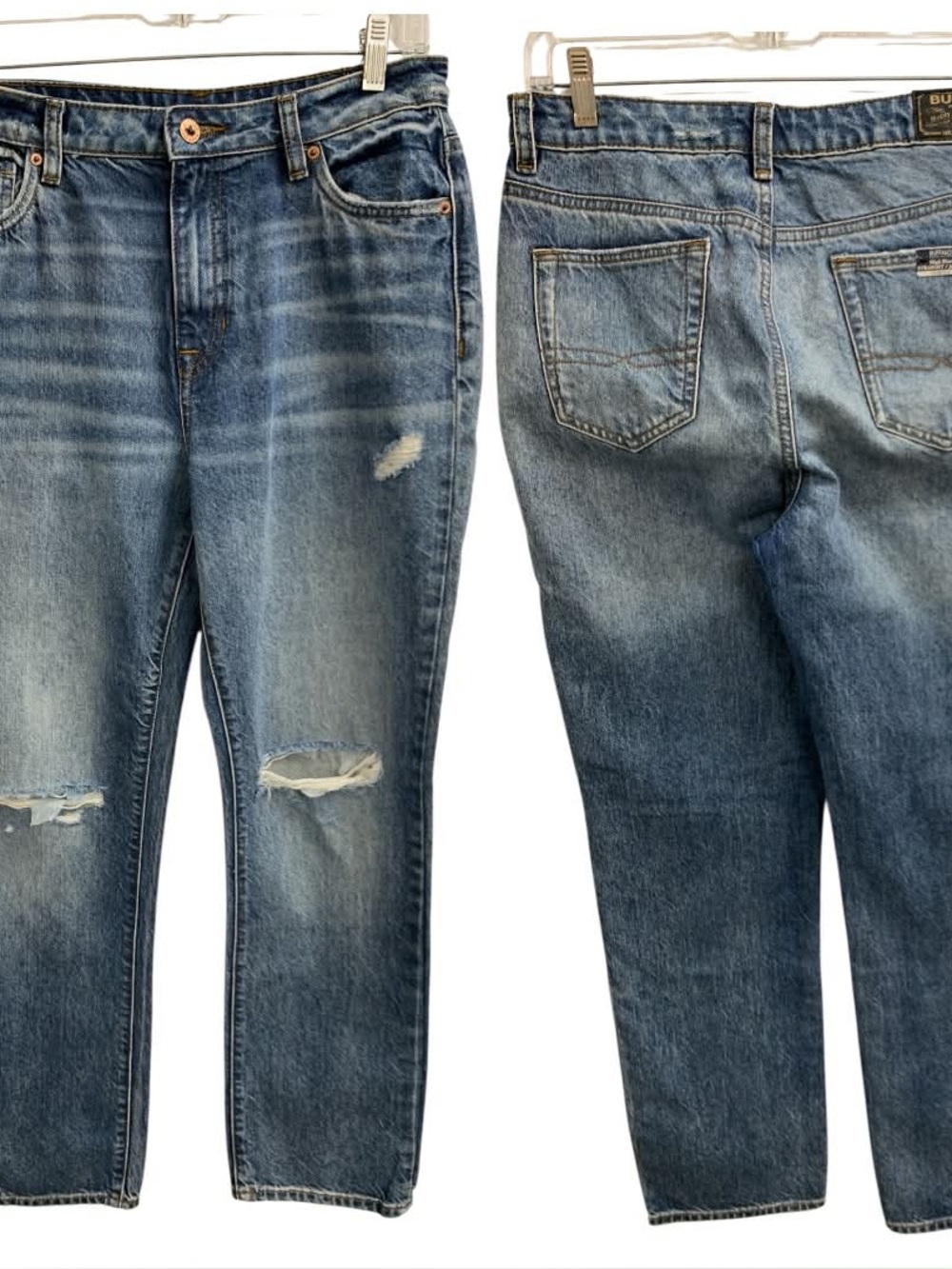 Buffalo David Bitton NWT Distressed Blue Boyfriend Jeans S10